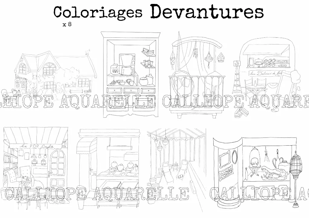 Coloriages : Devantures.