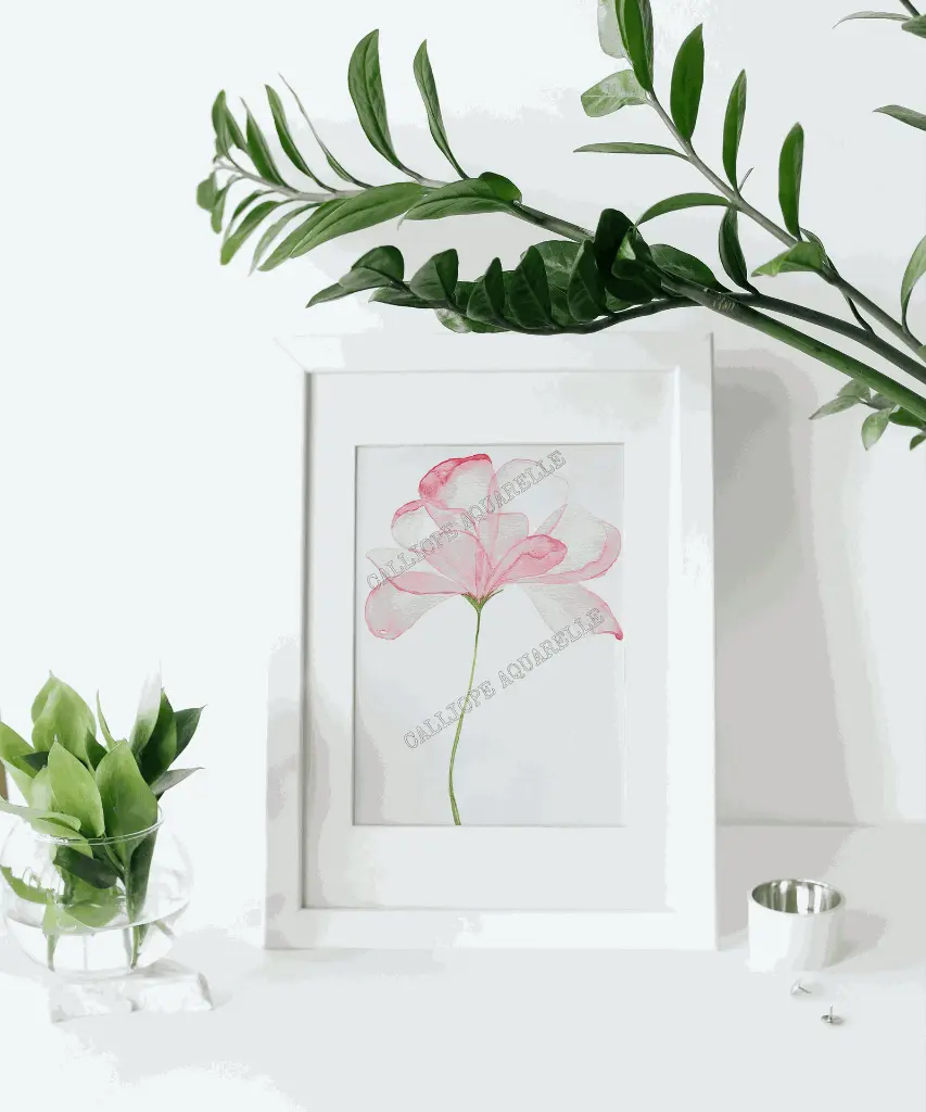 White portrait frame on the desk with green plants_Page 6_20 from AFFICHES.webp