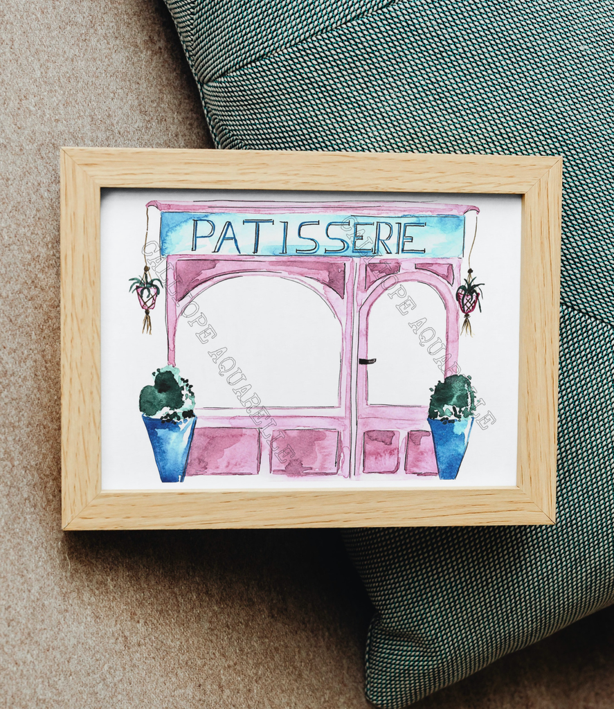 Devanture : la pâtisserie.