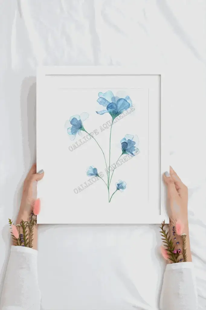 Fleurs délicates : Bleues.