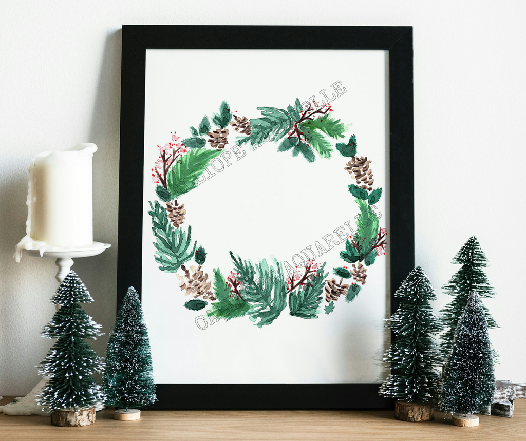 Couronne personnalisable sapins.