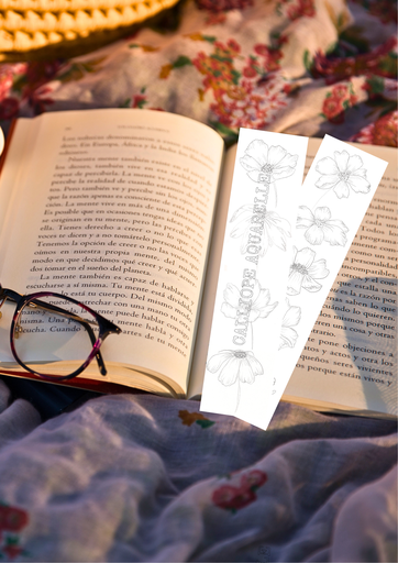 Coloriages : Marques pages floraux.