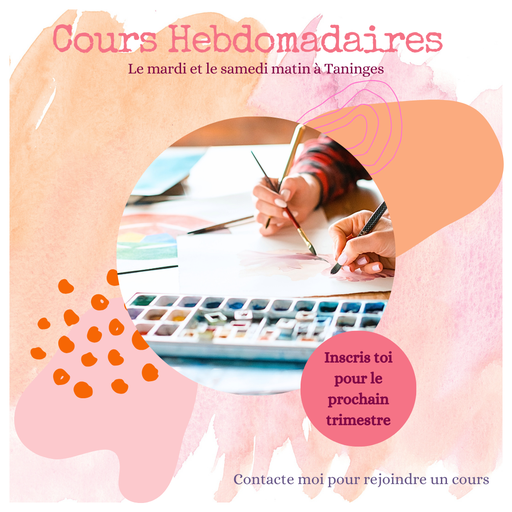 6 Cours d'aquarelle au trimestre.